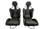 F1SPEC 997 GT2 RECLINE SEAT (PAIR) - FRP with Black Cloth