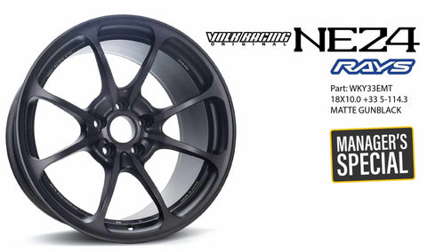 Volk Racing NE24 Wheel 18x10 5x114.3 33mm Mattte Gunblack