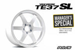 TE37SL 18X9.5 +35 DASH WHITE