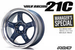 Volk Racing 21C Wheel 18x10.5 5x114.3 15mm Mag Blue