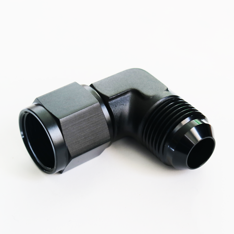 AN Male to AN Female Swivel Adapter – 90 Degree