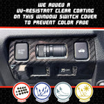 Front Inner Head Light Switch Knob Button Overlay Cover for Subaru WRX/WRX STI 2015-2021 I Dry Carbon Fiber I Lightweight Strong with UV-Resistant Clear Coating (1PC)