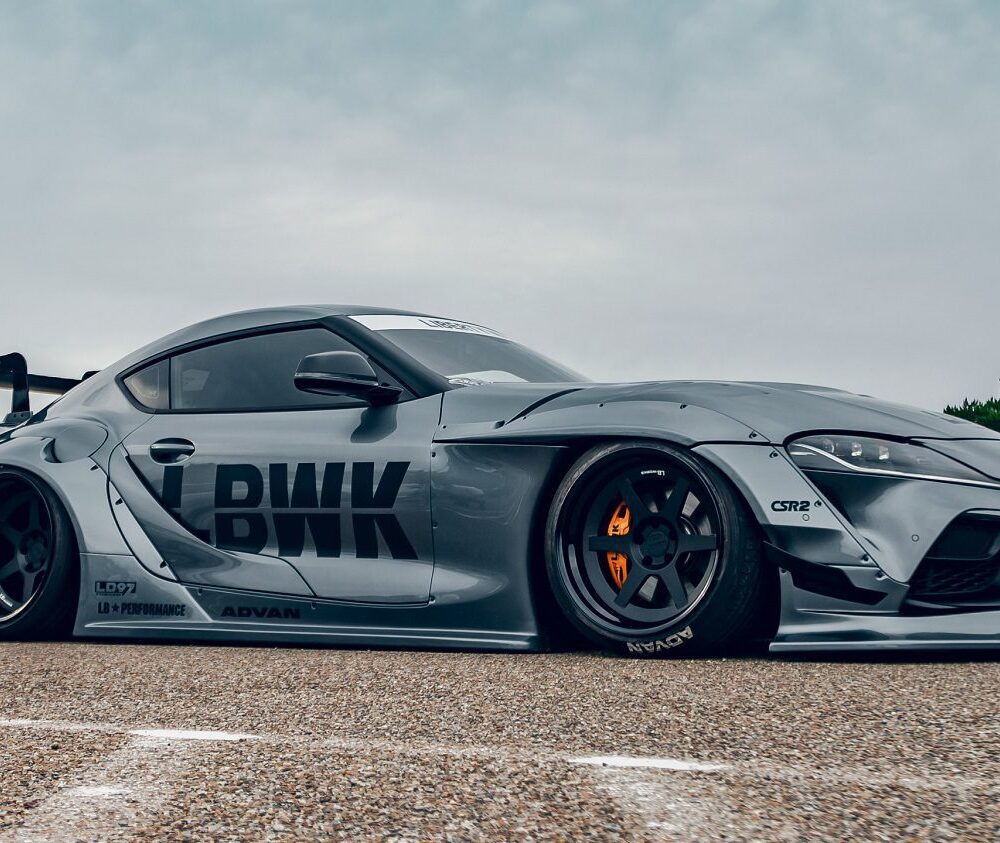 LIBERTY WALK LB-WORKS FRONT DIFFUSER W/ CANARDS FOR A90 TOYOTA SUPRA ...