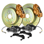 Brembo OE Gold Slotted Brake Kit Rear 2015-2021 WRX w/ Manual Parking Brake