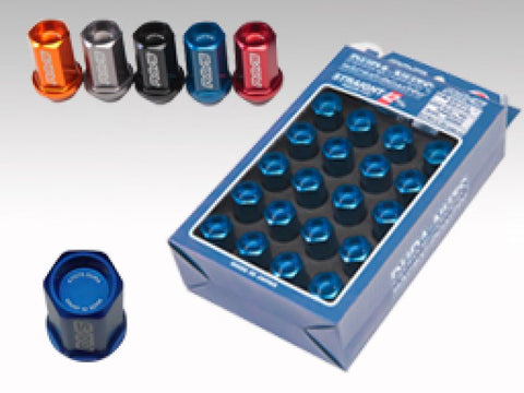 RAYS DURA-NUT L42 STRAIGHT TYPE 12X1.50 LUG NUT SET 16 LUG 4 LOCK SET – BLUE