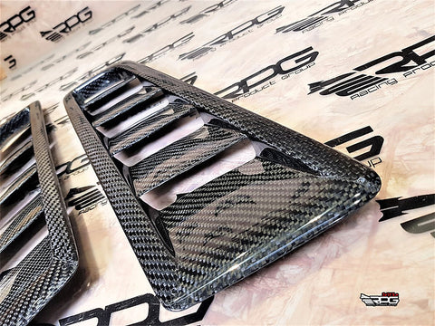 Road Rage RR-43 Vacuum Carbon Hood Vent Heat Extractor Set