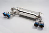 KUHL VERSION 2 HEAT BLUE SLASH TIP 4 TAIL MUFFLER FOR 2011-20 TOYOTA 86/FR-S [ZN6]