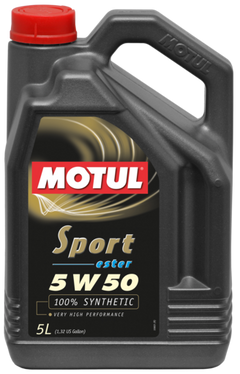 Motul 5W50 100% Synthetic-ester Sport Oil | 5L Bottle