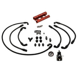 SMY V2 MAX Top Feed PTFE Fuel Line Kit Red Fuel Rails & Fuel Pressure Regulator 02-14 WRX / 04-21 STI