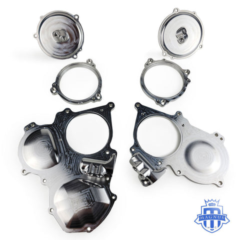 Magnus GTR VR38 R35 Billet Left and Right VVT Timing Cam Covers and Centering Tool