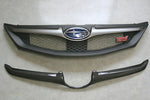 CS979GRFC - CHARGE SPEED 2008-2010 SUBARU ALL WRX STI GR-B HATCHBACK CARBON FRONT GRILL FINISHER FOR OEM GRILL