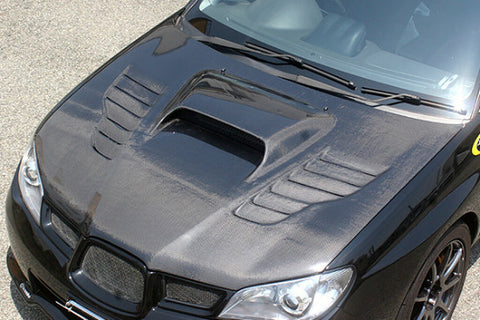 CS975HCV2 - CHARGE SPEED 2006-2007 SUBARU IMPREZA WRX GD-F HAWKEYE TYPE-2 VENTED CARBON HOOD JAPANESE CFRP