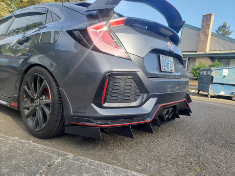 2016-2021 HONDA CIVIC REAR DIFFUSER V1 HATCHBACK ONLY