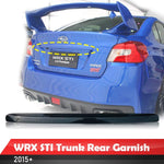 Rear Tailgate Trunk Lid Garnish Trim Fit for Subaru WRX STI 2015-2020 Sedan Real Dry Carbon Fiber I Exterior Lightweight Strong with UV-Resistant Clear Coating