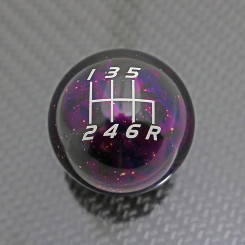 PURPLE COSMIC SPACE - 6 SPEED VELOCITY ENGRAVING (REVERSE RIGHT-DOWN) - MAZDA FITMENT