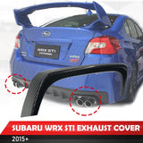 Muffler Exhaust Overlay Cover Cap for Subaru WRX STI 2015-2020 I Dry Carbon Decorative Cap | Lightweight Strong with UV Resistant Clear Coating I Perfect for an Aggressive Updated Look