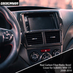 Radio Stereo Bezel Cover Cap for SUBARU WRX IMPREZA STI 2008-2014 SEDAN (USDM) Hatchback 3K Real Dry Carbon Fiber Lightweight Strong with U-Resistant Clear Coating