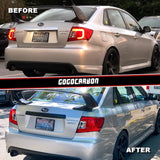 Rear Tailgate Trunk Lid Garnish Trim fit for Subaru WRX STI 2008-2014 I Impreza 2008-2011 Sedan I Real Dry Carbon I Exterior Lightweight Strong with UV-Resistant Clear Coating