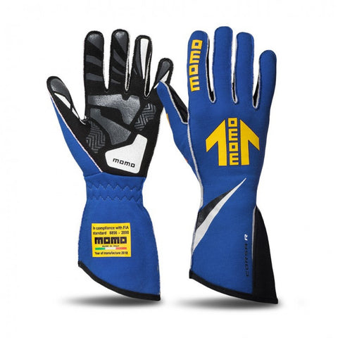 Momo Corsa R Blue Racing Gloves Size 13