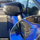 Mirror Cover Cap Dry Carbon for Turning Signal LED Light Version I Compatible for SUBARU WRX/WRX STI 2015-2020 Decorative Trim I Lightweight Strong with U-Resistant Clear Coating