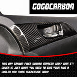 Front Inner Door Opener Cover for SUBARU IMPREZA WRX STI 2008-2014 Dry Carbon Decorative Trim I Lightweight Strong with UV-Resistant Clear Coating Perfect for an Aggressive Updated Look