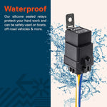 1 Pack 5-Pin 12V Bosch Style Waterproof Relay Kit [Harness Socket] [12 AWG Hot Wires] [SPDT] [60/80 Amp] 12 volt Automotive Marine Relays for Boats Auto Fan Cars