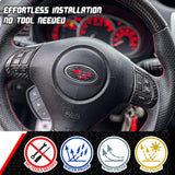 GOGOCARBON Steering Wheel Trim Control Button Cover Cap for Subaru Impreza WRX STI 2008-2014 Models I Lightweight Strong with UV Resistant Clear Coating I Real Dry Carbon Fiber