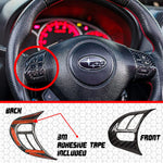 GOGOCARBON Steering Wheel Trim Control Button Cover Cap for Subaru Impreza WRX STI 2008-2014 Models I Lightweight Strong with UV Resistant Clear Coating I Real Dry Carbon Fiber