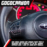 GOGOCARBON Steering Wheel Trim Control Button Cover Cap for Subaru Impreza WRX STI 2008-2014 Models I Lightweight Strong with UV Resistant Clear Coating I Real Dry Carbon Fiber