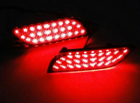 CS9735RS-1R - CHARGE SPEED JDM SPEC RED LED REAR REFLECTOR FOR SUBARU VEHICHES (PAIR)