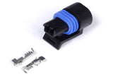 HALTECH Plug and Pins Only - Delphi 2 Pin GM style Coolant Temp Connector (Black)