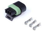 HALTECH Plug and Pins Only - Delphi 3 Pin Single Row Flat Coil Connector