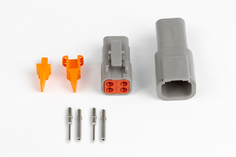 HALTECH Plug and Pins Only - Matching Set of Deutsch DTM-4 Connectors (7.5 Amp)