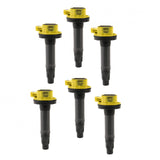 ACCEL Ignition Coil - Super Coil Series - 2007-2016 Ford 3.5L/3.7L V6, Yellow, 6-pack