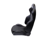 Reclinable Racing Seat White Stitching