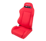 Reclinable Racing Seat Cloth with Red Stitching