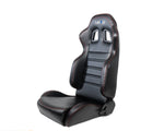 Reclinable racing Seat Red Stitching