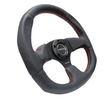 FLAT BOTTOM STEERING WHEEL LEATHER