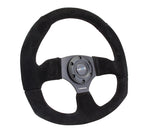 FLAT BOTTOM STEERING WHEEL SUEDE