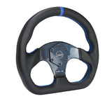 FLAT BOTTOM CARBON FIBER CENTER LEATHER STEERING WHEEL