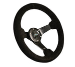 330MM DEEP DISH STEERING WHEEL SUEDE