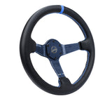 CARBON FIBER COLORED STEERING WHEEL 350MM DEEP DISH