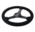 350MM FLAT STEERING WHEEL SUEDE