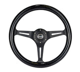 350MM 1.5" DEEP DISH WOOD GRAIN STEERING WHEEL