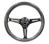 350MM 1.5" DEEP DISH WOOD GRAIN STEERING WHEEL