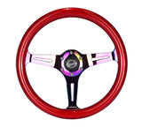 350MM 1.5" DEEP DISH WOOD GRAIN STEERING WHEEL