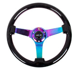 350MM 3" DEEP DISH WOOD GRAIN STEERING WHEEL