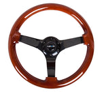 350MM 3" DEEP DISH WOOD GRAIN STEERING WHEEL