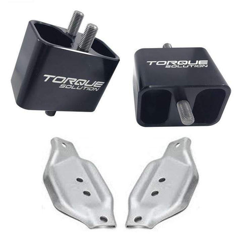 Torque Solution Solid Billet Engine Mounts w/ Mount Plates: Subaru WRX 2002-2014 / STi 2004-2017