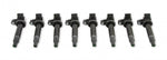 ACCEL Ignition Coils - 1998-2010 Toyota, 4.7L/Lexus 4.3L, V8 Engines, 8-Pack, Black